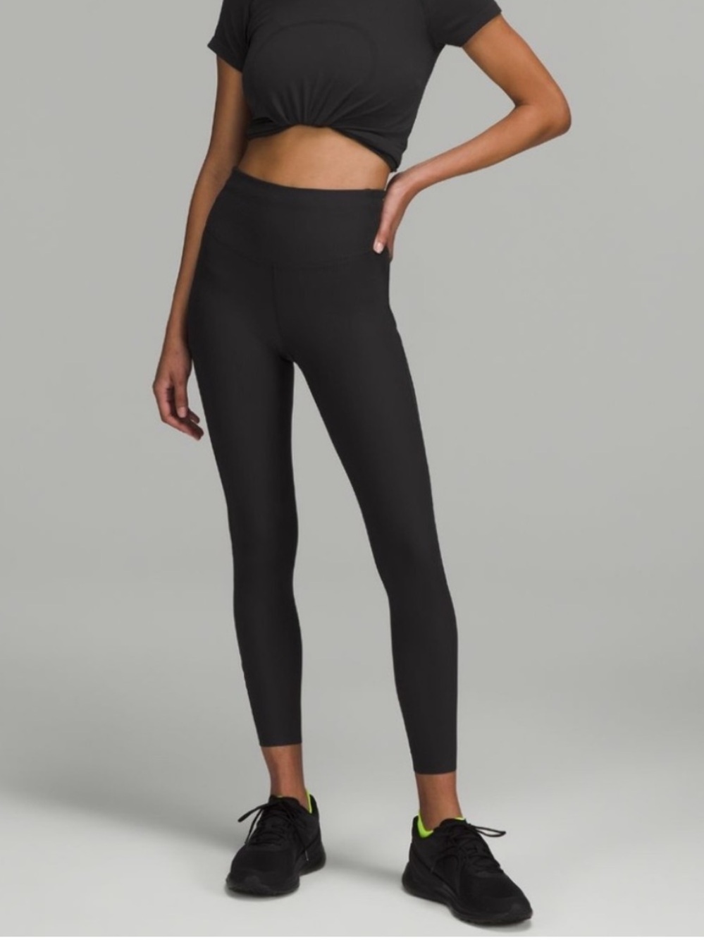 Lululemon Ribbed Sz 4 Base Pace High-Rise Ribbed Tight in Black Size 4